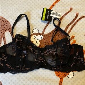 Wingslove Midnight Floral Lace Bra